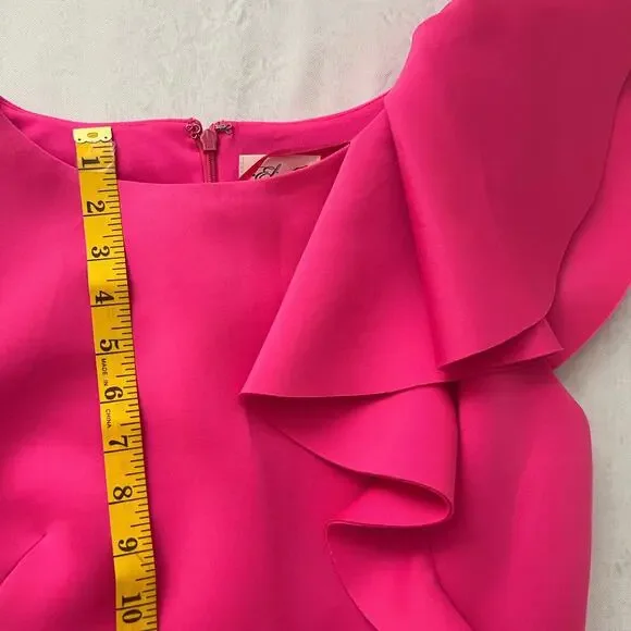 Eliza J Pink Ruffle Sleeve Dress - Picture 13 of 13